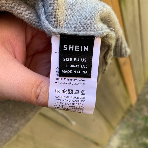 Shein Womans Grey Tie Up Cardigan Large LG - Picture 4 of 9